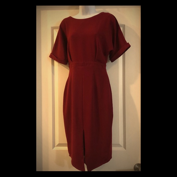 Wine & Dine Burgundy Dress - Picture 1 of 4